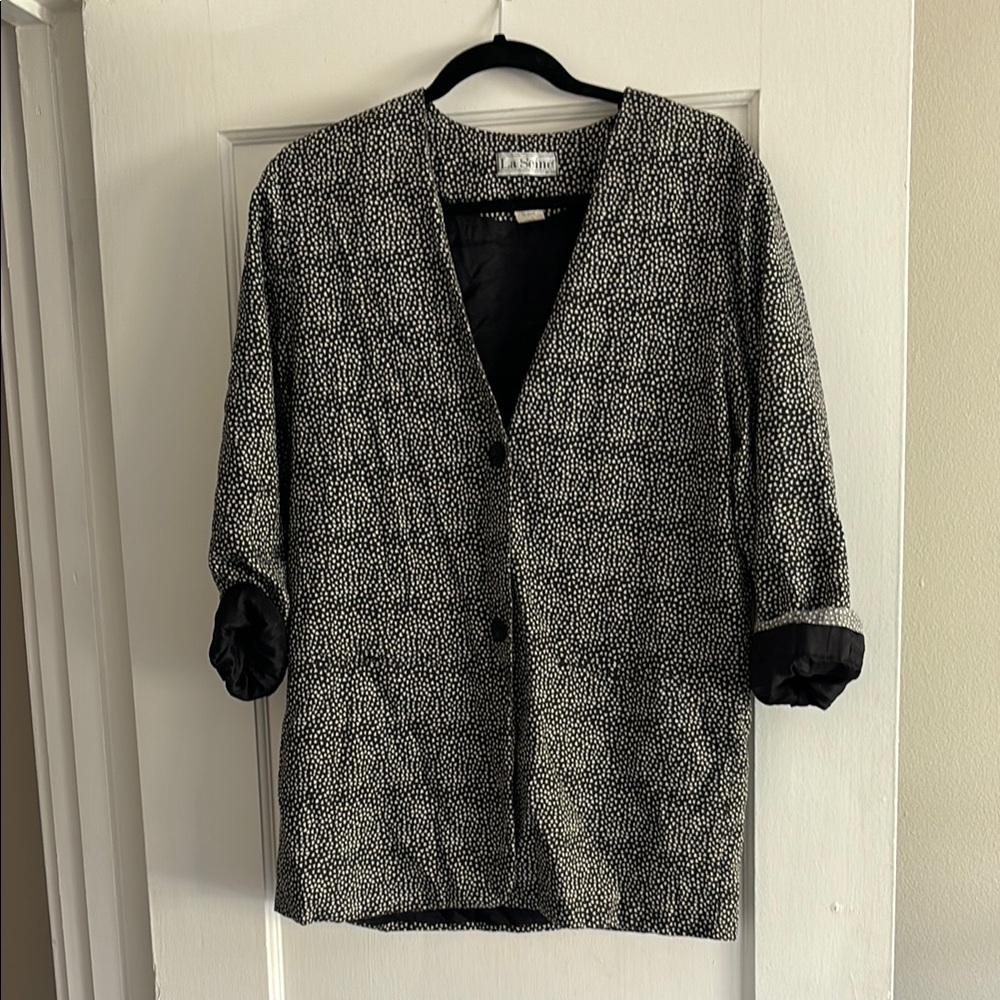 Black and White Blazer Jacket